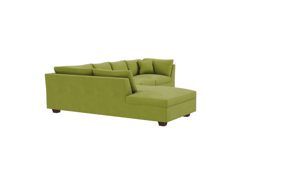 Stylish Green Sectional Sofa 3D - Professional 3D Model Render 9