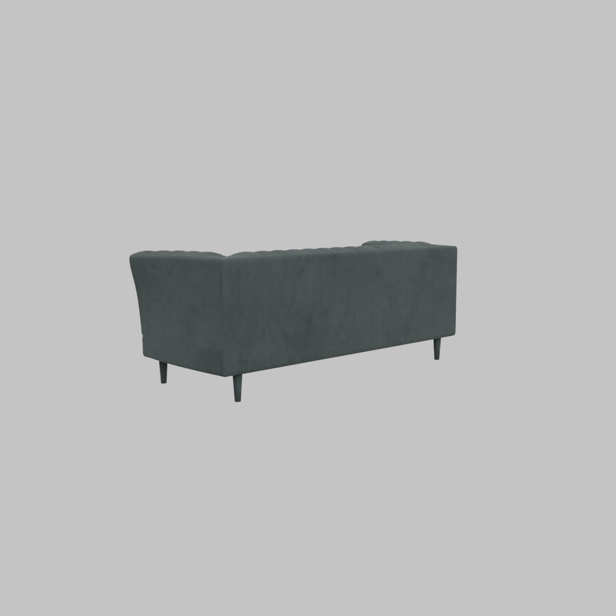 Sofá sorento 3 cuerpos velvet 197x78x75 cm gris