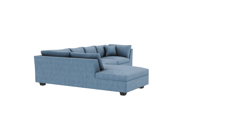 Modern L-Shaped Sofa Model - Professional 3D Model Render 9