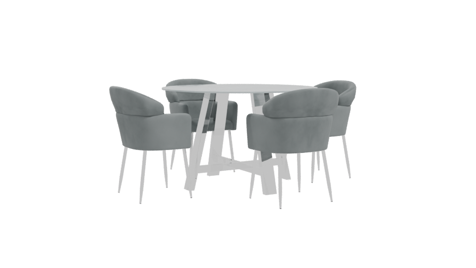 Stylish Dining Table Set 3D - Professional 3D Model Render 10
