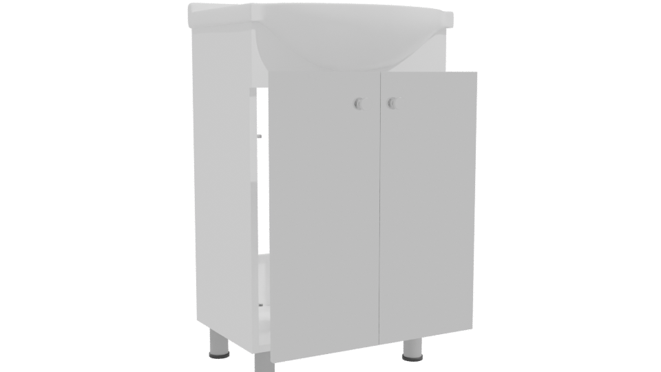 Sleek Minimalist Bathroom Cabinet 3D - Professional 3D Model Render 10