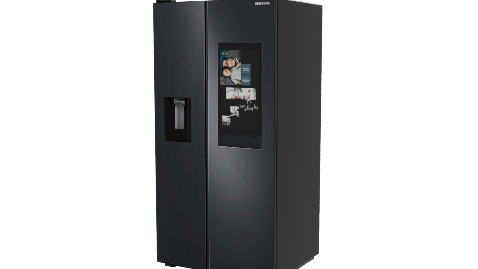Sleek Black Refrigerator Model - Professional 3D Model Render 12
