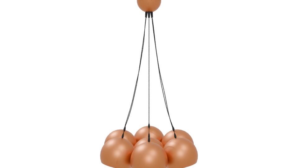 Stylish Copper Pendant Light 3D - Professional 3D Model Render 5