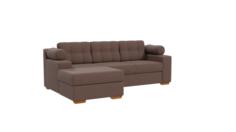 Contemporary Fabric Sectional Sofa 3D Model - Professional 3D Model Render 10