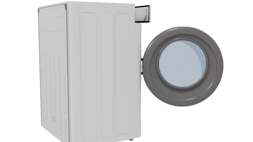 Realistic Front-Loading Washing Machine 3D - Professional 3D Model Render 7