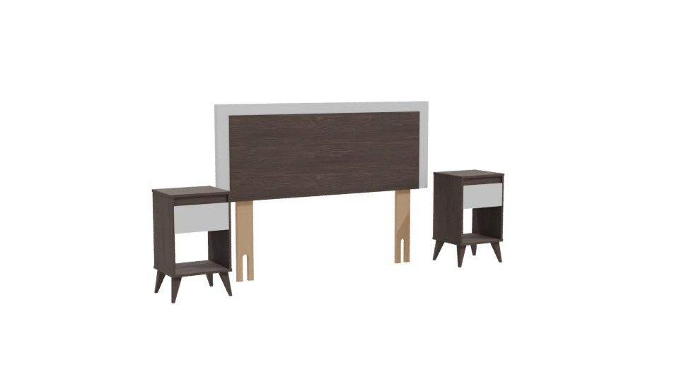 Stylish Modern Bedroom Furniture Set 3D Model - Professional 3D Model Render 10