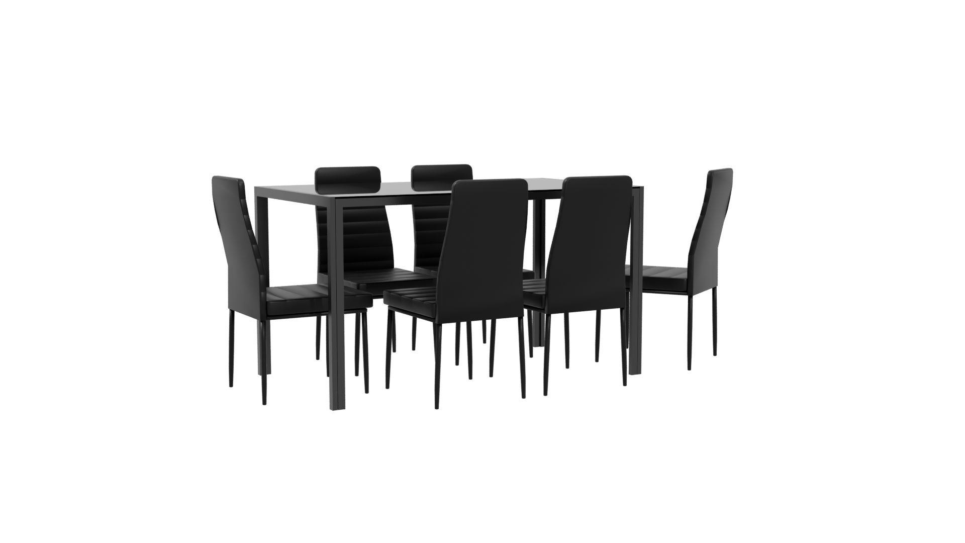 Stylish Modern Dining Set 3D - Professional 3D Model Render 4