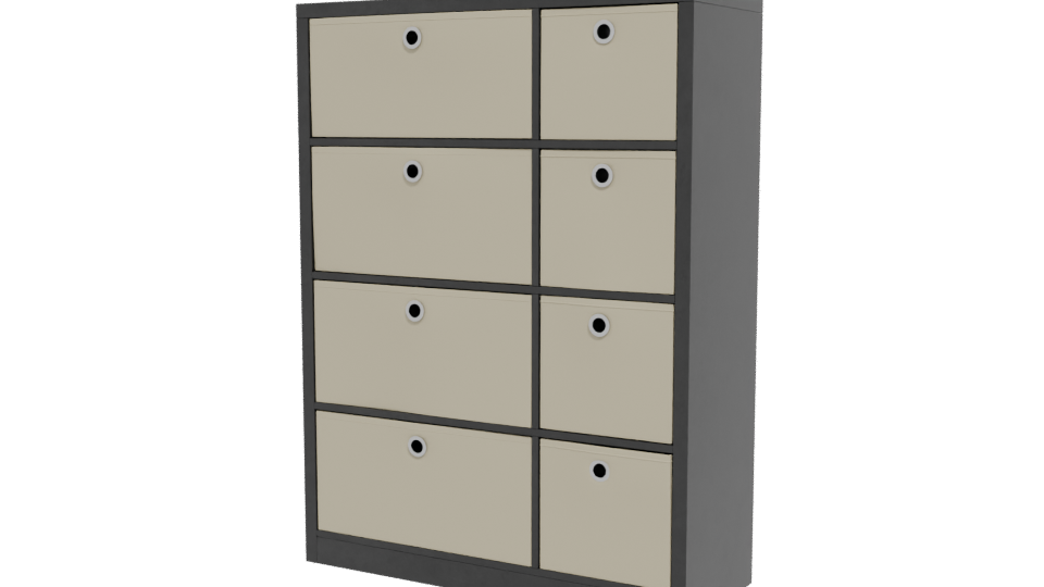 Modern Minimalist Drawer Unit - Professional 3D Model Render 12