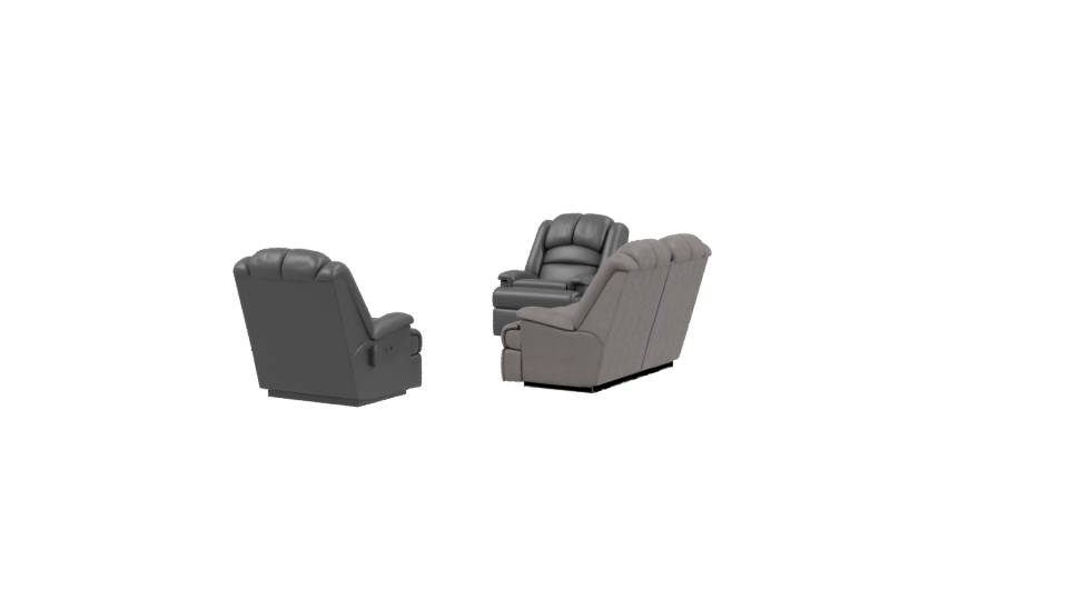 Comfortable Reclining Sofa Set 3D Model - Professional 3D Model Render 3