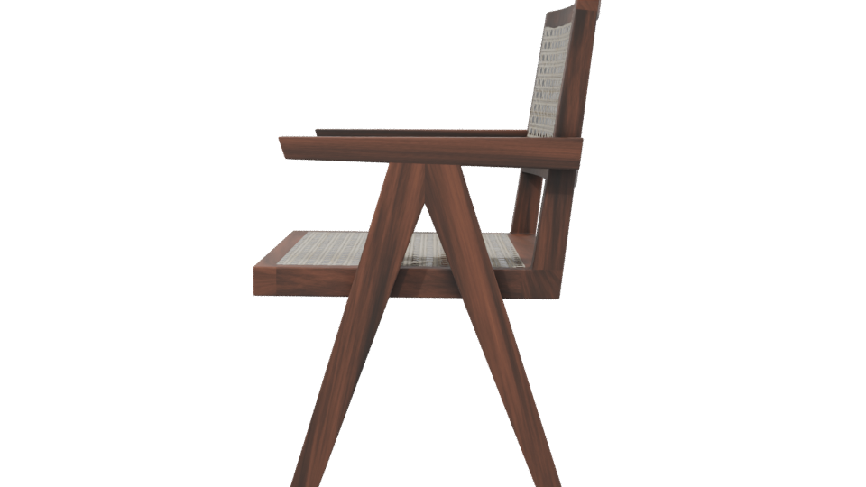 Stylish Modern Wooden Chair 3D - Professional 3D Model Render 2