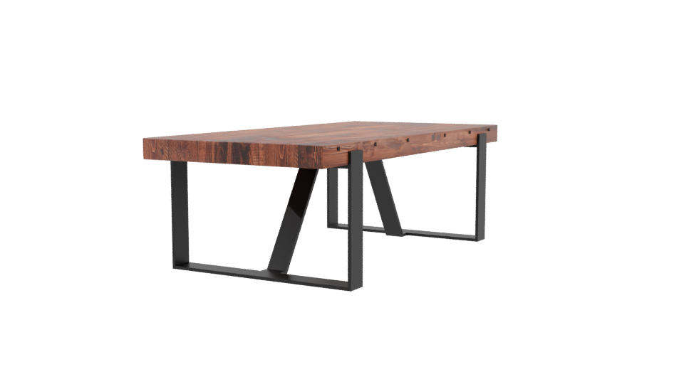 Stylish Wooden Dining Table 3D - Professional 3D Model Render 9
