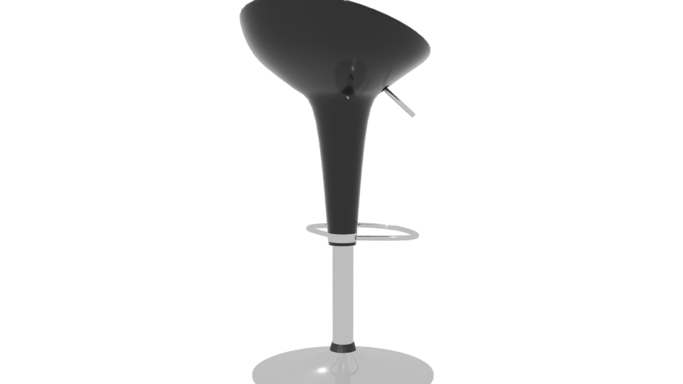 Stylish Modern Bar Stool 3D - Professional 3D Model Render 6