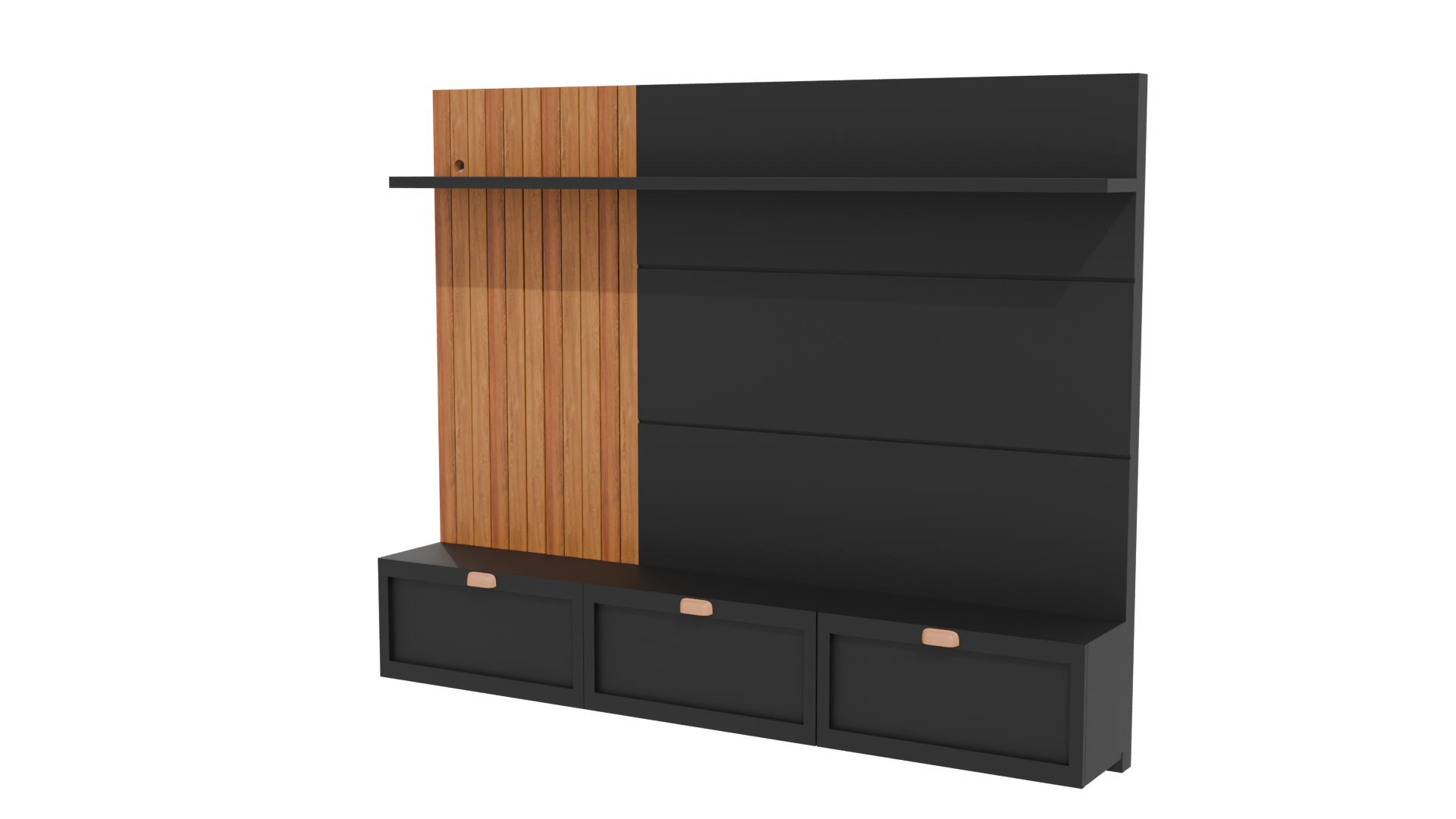 Modern Entertainment Center 3D - Professional 3D Model Render 12