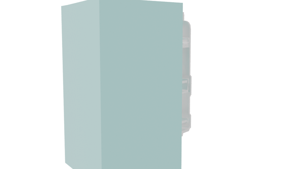 Compact Refrigerator Interior Model - Professional 3D Model Render 7