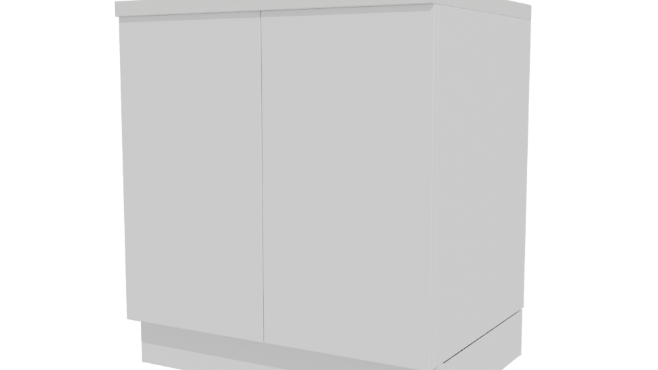 Stylish Wooden Kitchen Cabinet Model - Professional 3D Model Render 12
