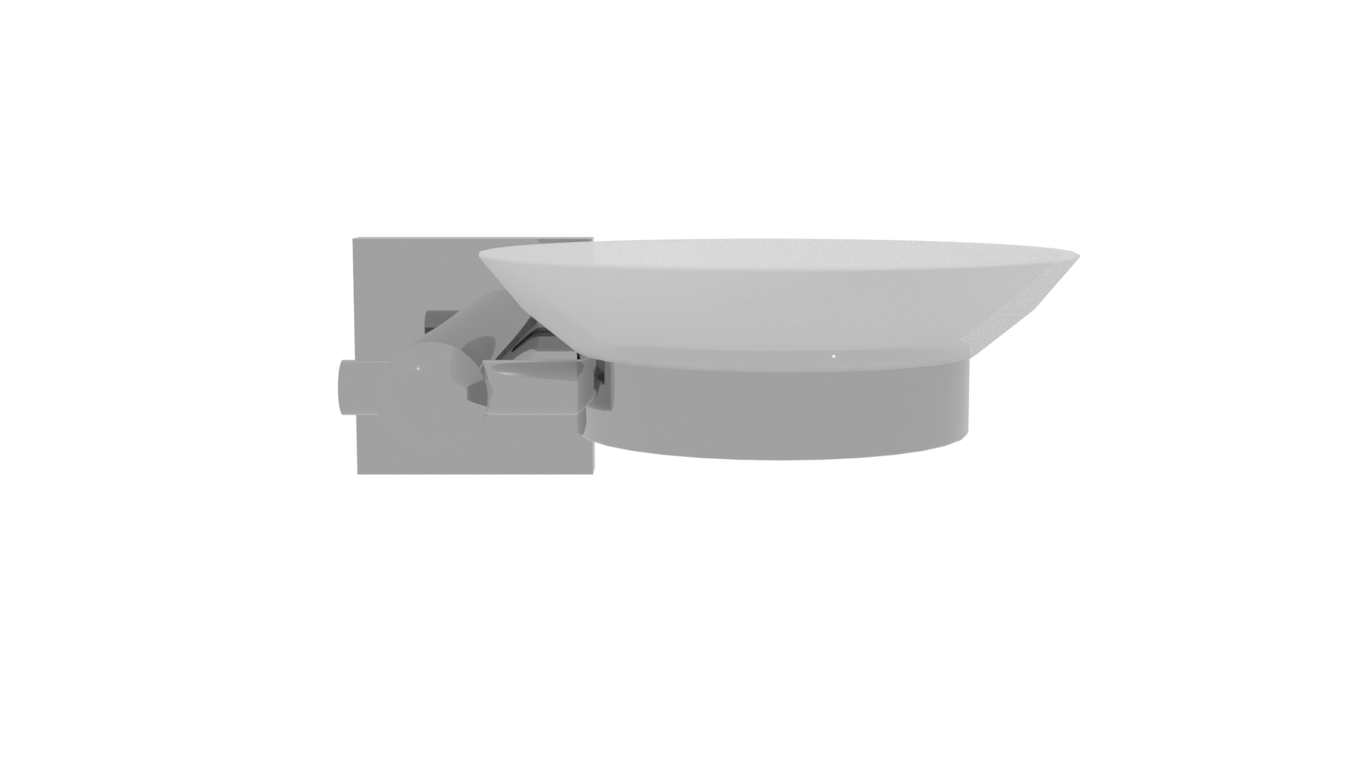 Modern Wall-Mounted Dish Holder - Professional 3D Model Render 2