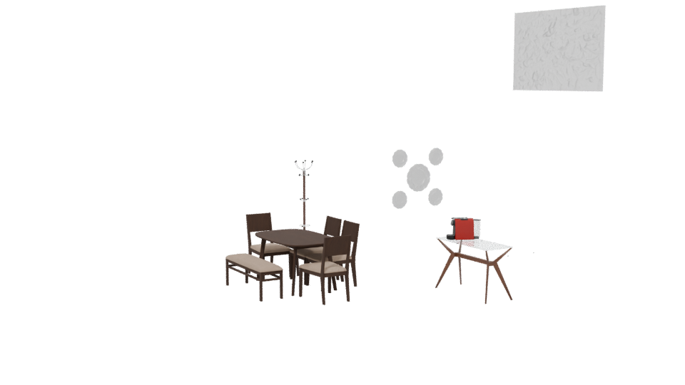 Stylish Modern Dining Room Set - Professional 3D Model Render 13