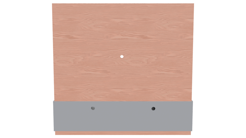 Stylish Wooden Wall Unit 3D - Professional 3D Model Render 5