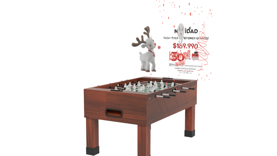 Foosball Table 3D Model - Professional 3D Model Render 12