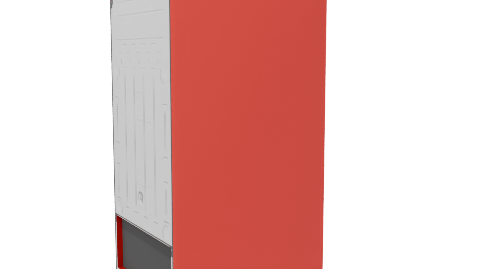 Classic Retro Refrigerator 3D Model - Professional 3D Model Render 7