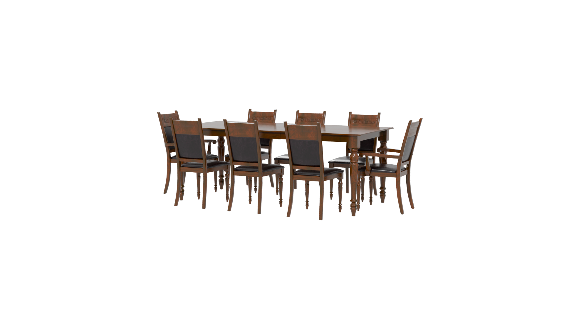 Elegant Dining Table Set 3D - Professional 3D Model Render 6