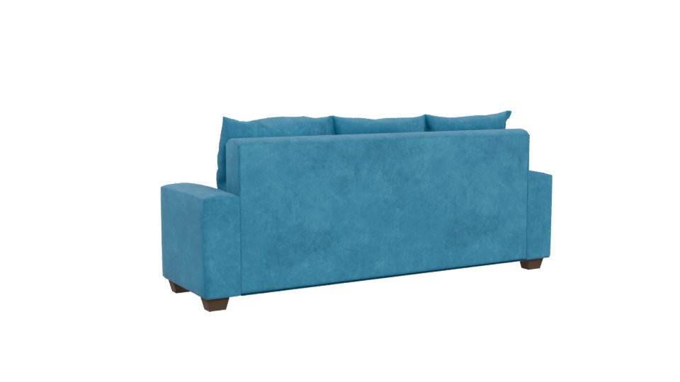 Stylish Blue Sofa 3D Model - Professional 3D Model Render 4