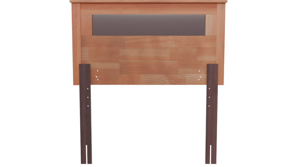 Stylish Wooden Bed Headboard 3D Model - Professional 3D Model Render 5