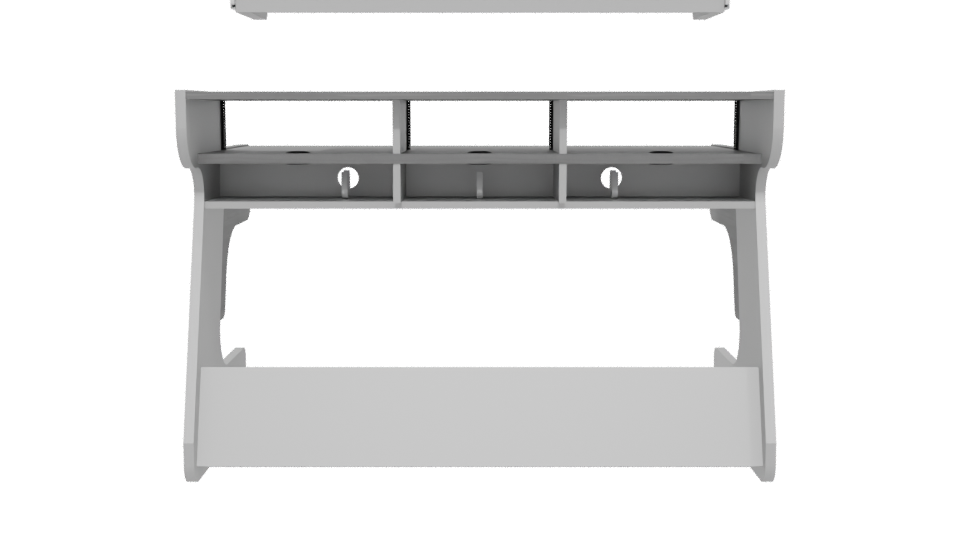 Minimalist Office Desk Model - Professional 3D Model Render 5