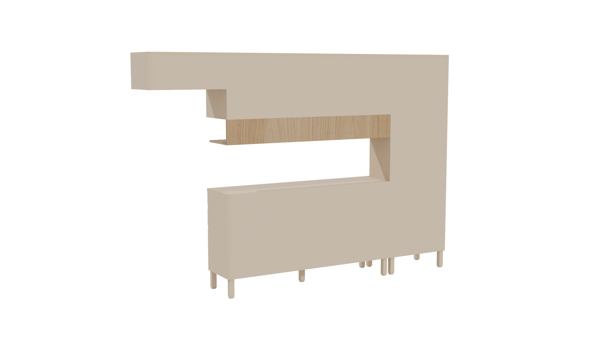 Minimalist Kitchen Cabinet Set 3D - Professional 3D Model Render 4