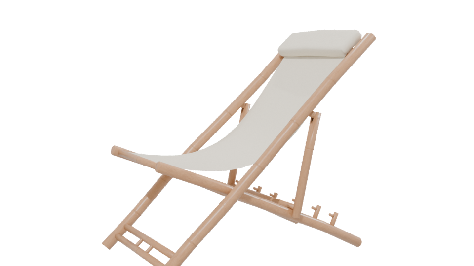Stylish Outdoor Lounger 3D Model - Professional 3D Model Render 13