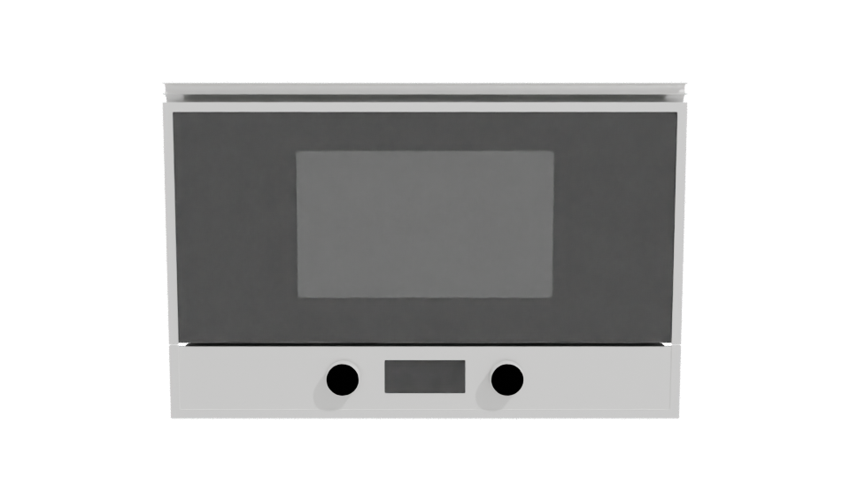Sleek Wall-Mounted Microwave 3D - Professional 3D Model Render 11