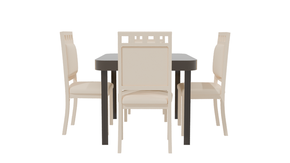 Stylish Dining Table Set 3D - Professional 3D Model Render 2