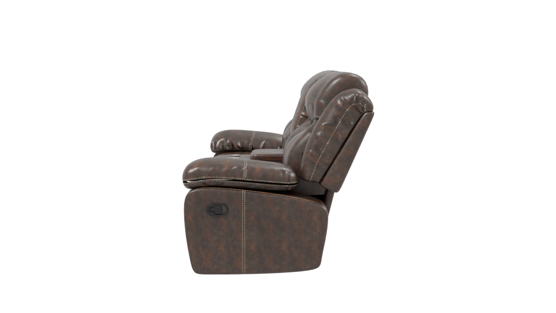 Reclinable Loveseat Sofa 3D Model - Professional 3D Model Render 2