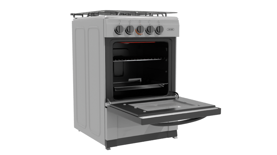 Stylish Gas Oven 3D Model - Professional 3D Model Render 10
