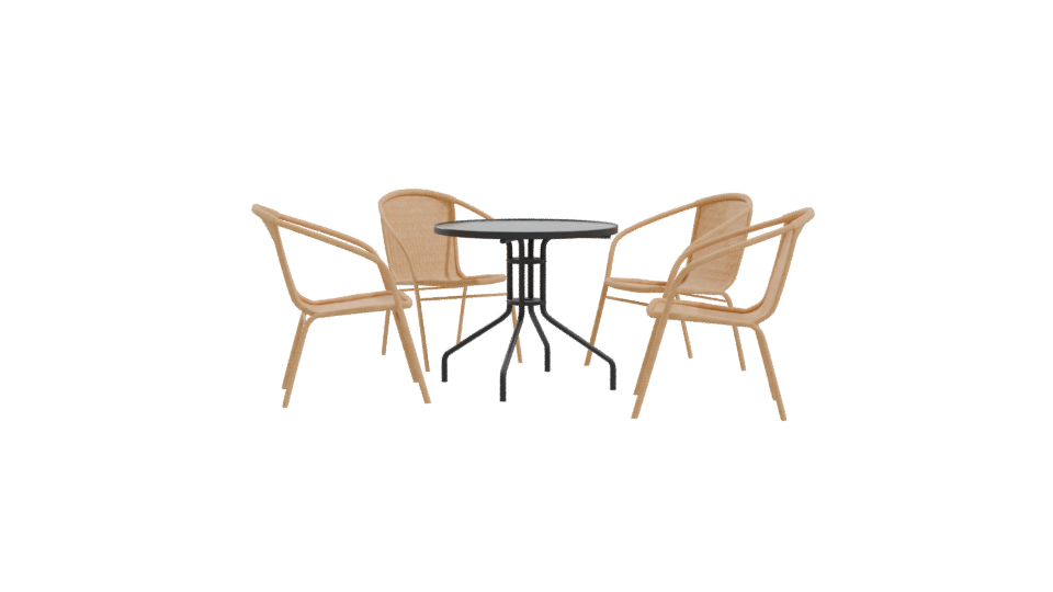Contemporary Outdoor Dining Set 3D - Professional 3D Model Render 10