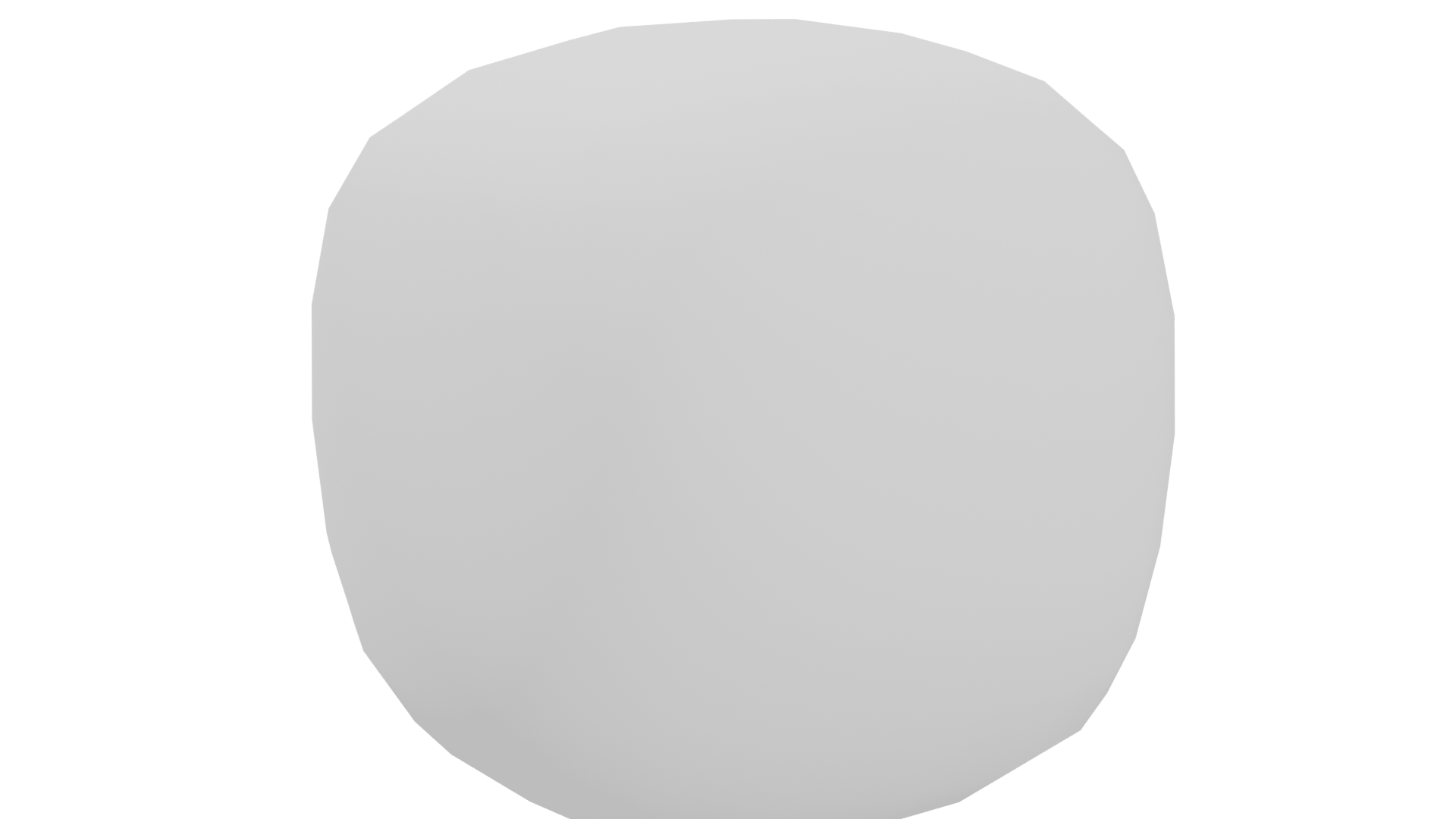 Stylized White Sphere 3D Model - Professional 3D Model Render 4