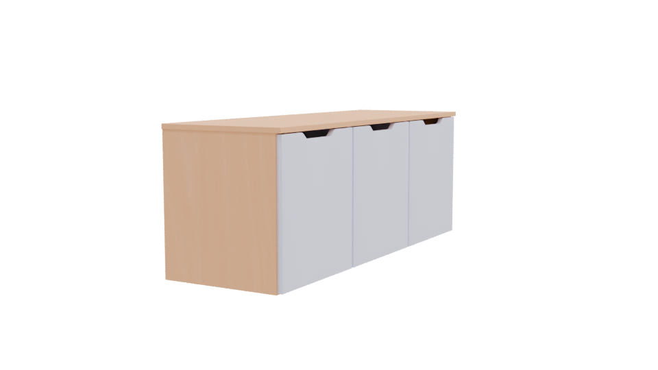 Minimalist White Storage Table 3D - Professional 3D Model Render 9