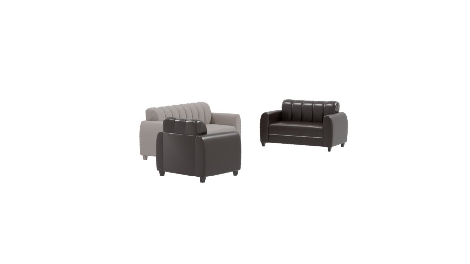 Contemporary Fabric Sofa Set 3D Model - Professional 3D Model Render 9