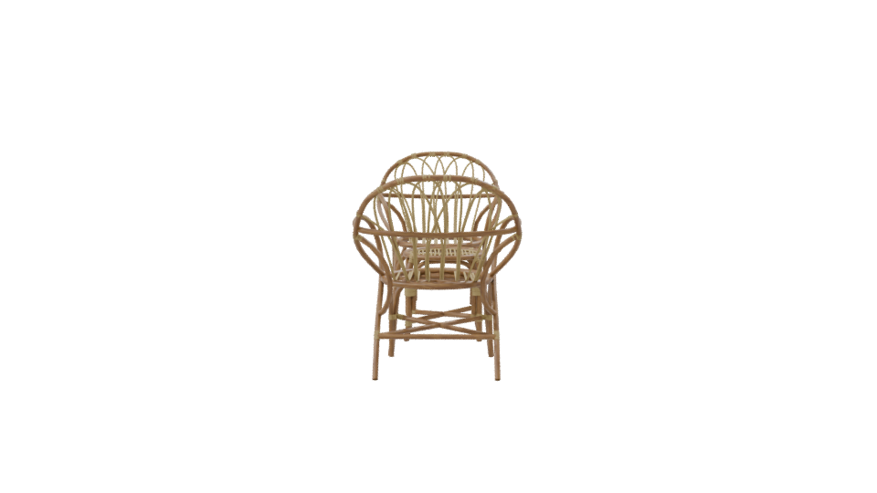 Stylish Rattan Furniture Set - Professional 3D Model Render 8
