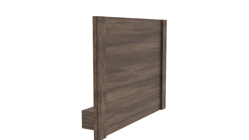 Stylish Wooden Media Unit 3D - Professional 3D Model Render 3
