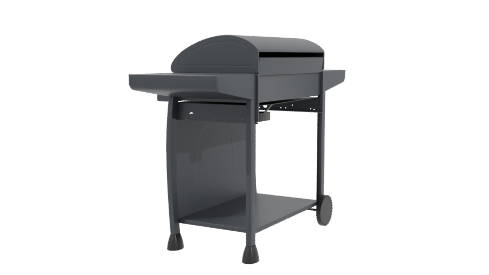 Sleek Modern Gas Grill 3D Model - Professional 3D Model Render 3