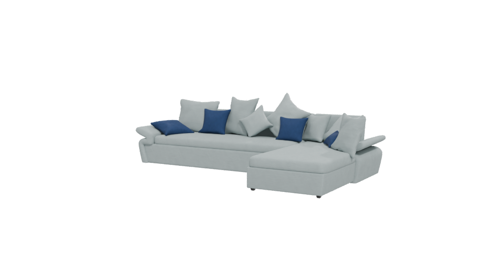 Cozy Sectional Sofa 3D Model - Professional 3D Model Render 12