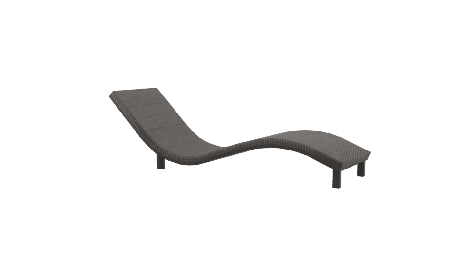 Aluminum Rattan Outdoor Chaise Lounge 3D - Professional 3D Model Render 9