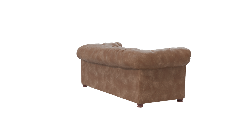 Luxurious Vintage Leather Chesterfield Sofa 3D Model - Professional 3D Model Render 7