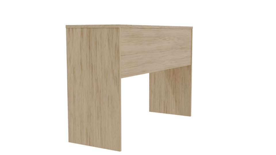 Minimalist Wooden Desk Model - Professional 3D Model Render 9