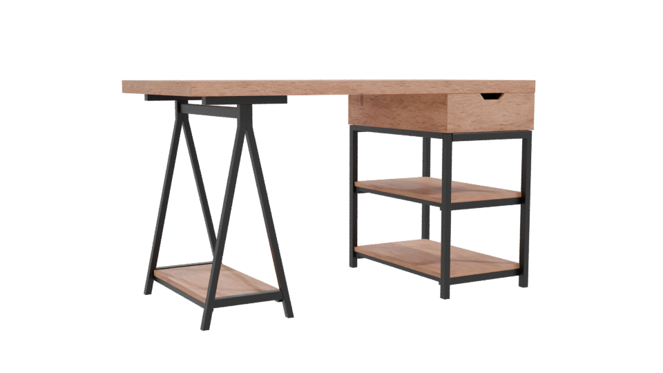 Sleek Modern Writing Desk 3D - Professional 3D Model Render 10