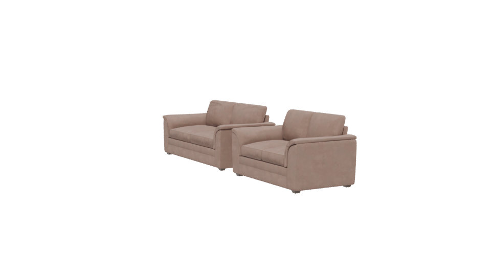 Stylish Leather Sofa Set 3D - Professional 3D Model Render 13