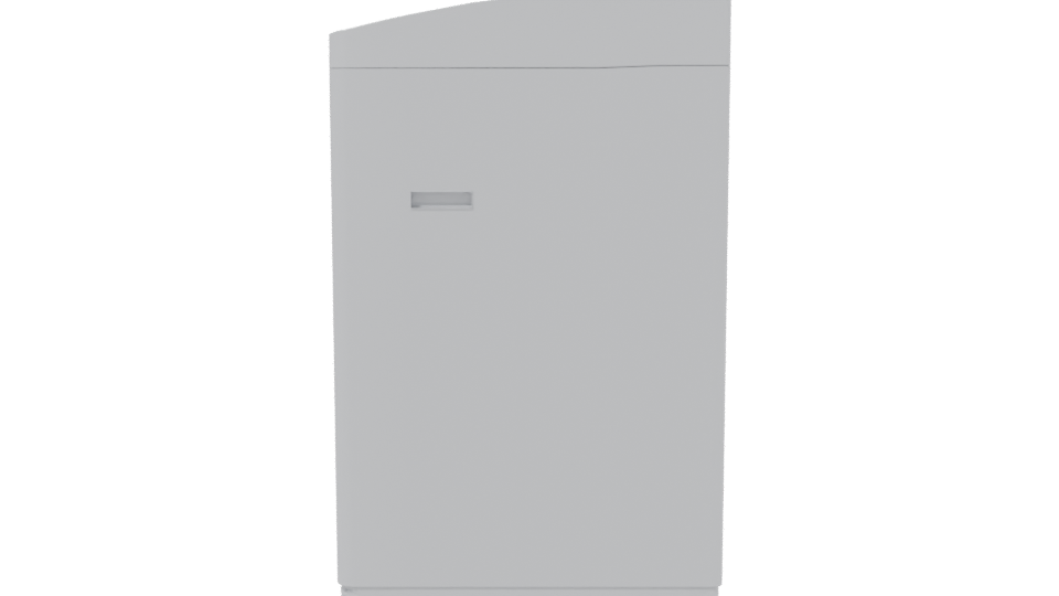 Minimalist Household Washing Machine 3D - Professional 3D Model Render 2