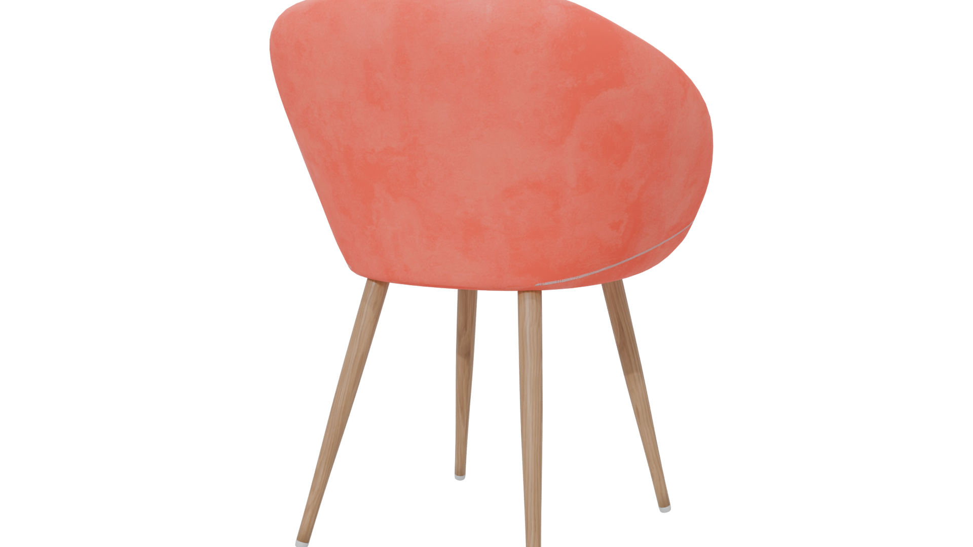 Modern Coral Accent Chair 3D - Professional 3D Model Render 6
