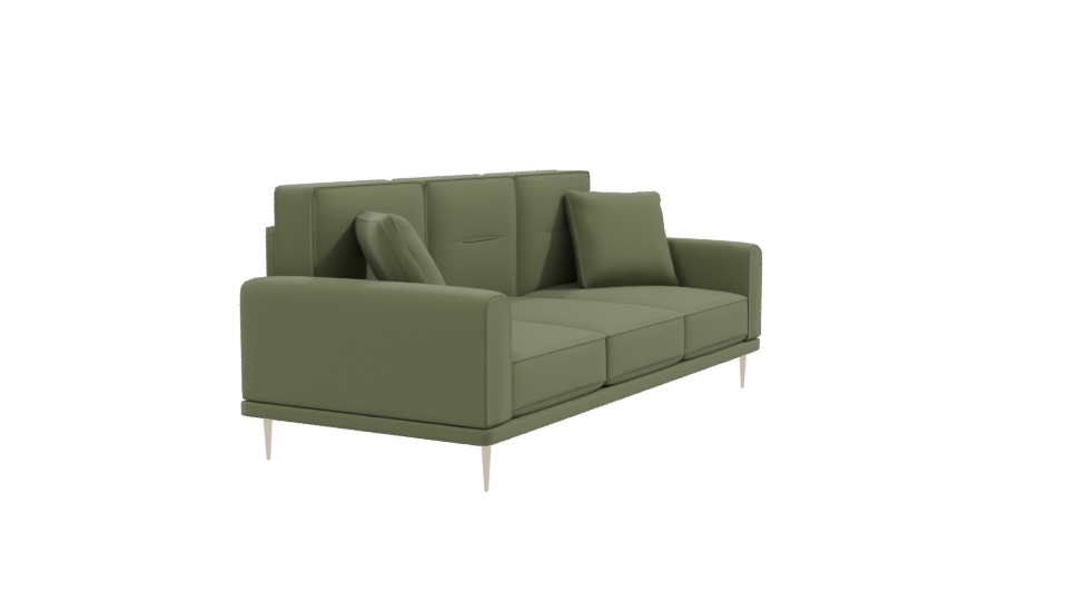 Modern Green Sofa 3D Model - Professional 3D Model Render 9